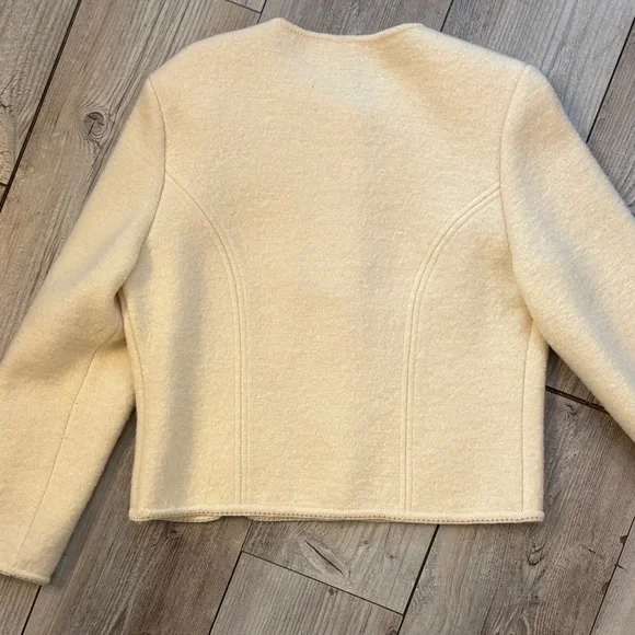Vintage 100 Wool Cream Deans of Scotland Jacket Size Medium - Picture 6 of 9